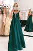 Robe de bal noble a-ligne de princesse de col en v en satin - 2