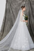Robe de mariée avec sans manches excellent avec zip a-ligne avec fleurs - 2