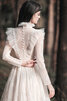 Abito da sposa in pizzo in stain elastico pudica sogno spazzola treno dolce - 5