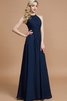 Natürliche Taile Prinzessin Reißverschluss Gerüschtes Bodenlanges Brautjungfernkleid - 2