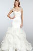 Abito da Sposa Cuore con Increspato Senza Maniche A-Line senza spalline Cerniera - 5