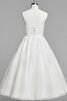 Abito da Sposa in Pizzo con Piega Semplice in Tulle con Applique in pizzo - 3