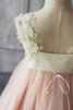 Robe de cortège enfant naturel textile en tulle longueur mollet v encolure decoration en fleur - 4