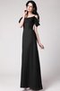 Ärmelloses Normale Taille Chiffon Bodenlanges Anständiges Brautjungfernkleid - 2