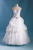 Abito da Sposa Gioiello Corpetto Accentato in Pizzo a Sala Alla Caviglia A-Line con Seghettato - 1