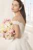 Robe de mariée officiel majestueux naturel ligne a en dentelle - 2