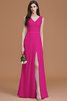 Robe demoiselle d'honneur naturel ruché avec chiffon ligne a manche nulle - 17