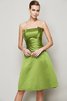 Robe demoiselle d'honneur bref naturel avec sans manches en satin fermeutre eclair - 14