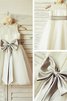Abito da Cerimonia Bambini Principessa A-Line Tondo in Tulle Cerniera - 5