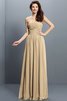 Prinzessin A Linie Plissiertes Bodenlanges Brautjungfernkleid aus Chiffon - 12
