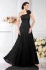 Chiffon Prinzessin Bodenlanges Brautjungfernkleid mit Plissierungen ohne Ärmeln - 2