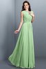 Prinzessin A Linie Plissiertes Normale Taille Brautjungfernkleid mit Drapierung - 26