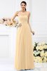 A-Linie Empire Taille Bodenlanges Anständiges Brautjungfernkleid aus Chiffon - 6