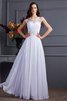 A-Line Perlenbesetztes Chiffon Prinzessin Reißverschluss Brautkleid - 1