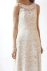 Robe de mariée elégant romantique avec zip col ras du cou ligne a - 4