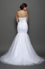 Vestido de Novia de Corte Sirena de Natural de Plisado de Cordón de Cola Corte - 2