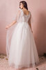 Robe de mariée frappant v encolure en satin lache spécial - 6