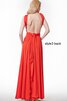 Robe demoiselle d'honneur nature elégant entrecroisé avec sans manches ruché - 6