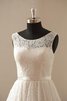 Vestido de Novia en Encaje de Cremallera de Fajas de Barco de Escote redondo - 2
