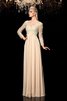 Formal Vestido de Noche de Corte princesa de Largo de Apliques de Natural - 6