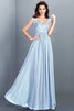 Robe demoiselle d'honneur longue naturel manche nulle jusqu'au sol de princesse - 18