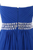 Formal Vestido de Noche en Gasa de Blusa plisada de Sin mangas de Escote Corazón - 6