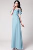Ärmelloses Normale Taille Chiffon Bodenlanges Anständiges Brautjungfernkleid - 18