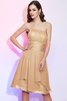 Chiffon Plissiertes Prinzessin Normale Taille A Linie Brautjungfernkleid - 12