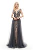 Robe de bal décolleté dans le dos avec perle chaming classique solennel - 7