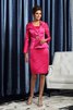 Ärmelloses Satin Enges Knielanges Brautmutterkleid mit Jacke - 1