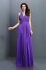 Reißverschluss Ärmellos Prinzessin Chiffon V-Ausschnitt Brautjungfernkleid - 23