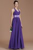 Normale Taille A-Line Ärmelloses Bodenlanges Brautjungfernkleid aus Chiffon - 28