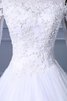Spaghetti Träger Bateau Tüll Duchesse-Linie Brautkleid mit Applikation mit Bordüre - 5