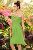 Vestido de Dama de Honor de Corte princesa en Gasa de Hasta la Rodilla de Natural - 14