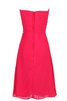 Robe demoiselle d'honneur naturel avec chiffon a-ligne col en forme de cœur - 4