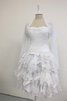 Abito da Sposa con Increspature Cuore Con Giacca Formale E Informale in pizzo A-Line - 3