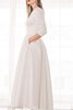 Robe de mariée en salle de fourreau noble naturel simple - 3