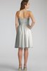 Robe demoiselle d'honneur bref en chiffon ruché col en forme de cœur - 6