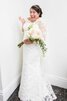 Abito da Sposa con Applique in Pizzo Moderno Vintage a Spiaggia Semplice - 2