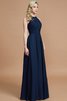 Natürliche Taile Prinzessin Reißverschluss Gerüschtes Bodenlanges Brautjungfernkleid - 6