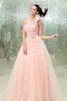 Robe de quinceanera d'épaule asymétrique avec fleurs en tulle - 1