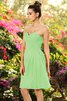 Normale Taille Ärmelloses Chiffon Drapiertes Knielanges Brautjungfernkleid - 26