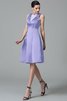 Robe demoiselle d'honneur en satin de lotus avec zip manche nulle de princesse - 17