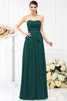 Robe demoiselle d'honneur longue avec zip avec ruban avec sans manches de bustier - 9