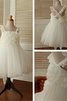 Abito da Cerimonia Bambini A-Line in Organza Senza Maniche Conotta Principessa - 4