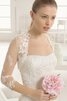 Vestido de Novia de Escote Corazón de Encaje Adorno de Hasta el suelo de Sin cintura - 3