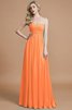 Herz-Ausschnitt Chiffon Ärmelloses Normale Taille Brautjungfernkleid mit hoher Tailler - 25