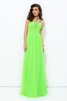 Robe de bal longue d'épaule asymétrique de princesse avec sans manches a-ligne - 3