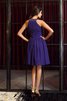 Robe demoiselle d'honneur naturel avec sans manches au drapée elevé avec chiffon - 30