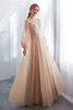 Abito da sposa a terra con ricamo formale e informale delicato retro barchetta - 2